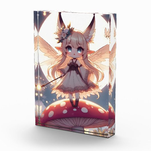 Anime Girl Pixie Hippie Moon Fairy Fotoblokken (Rechts)