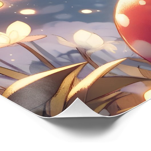 Anime Girl Pixie Hippie Moon Fairy Perfect Poster (Hoek)