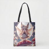 Anime Girl Pixie Hippie Moon Fairy Tote Bag (Voorkant)