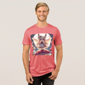 Anime Girl Pixie Hippie Moon Fairy Tri-Blend Shirt (Voorkant volledig)