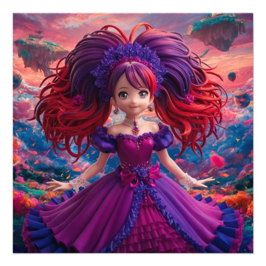 Anime Girl Poster (Voorkant)