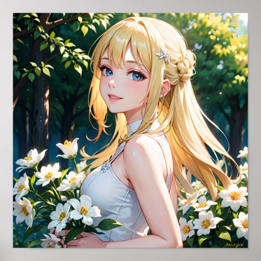 Anime Girl Poster (Voorkant)