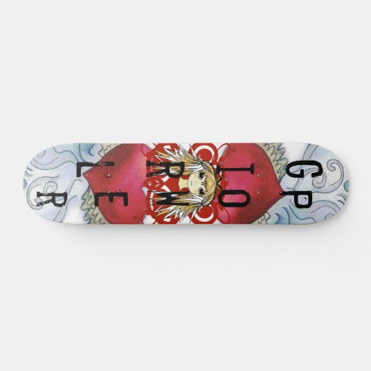 Anime Girl Power Skateboard (Horizontaal)