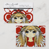 Anime Girl Power Visitekaartje (Voorkant / Achterkant)