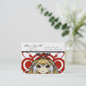 Anime Girl Power Visitekaartje (Staand voorkant)