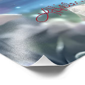 Anime Girl Rainbow Hair Singing Moon Fairy Foto Afdruk (Hoek)