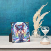 Anime Girl Rainbow Hair Singing Moon Fairy Fotoplaat (Insitu)