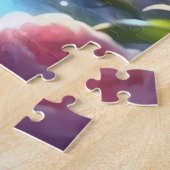 Anime Girl Rainbow Hair Singing Moon Fairy Legpuzzel (Zijkant)