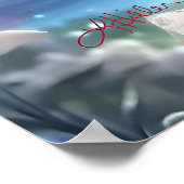 Anime Girl Rainbow Hair Singing Moon Fairy Poster (Hoek)