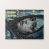Anime Girl Rainy Day Puzzel - Waterverf Jigsaw (Horizontaal)