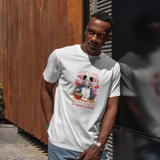 Anime Girl Ramen en Sketching T-shirt