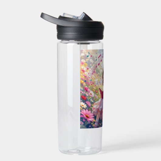 Anime Girl Reading Personalized  Waterfles (Rechts)