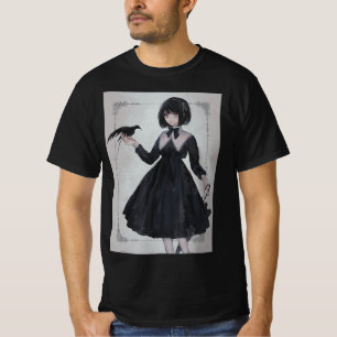 Anime Girl Sad Retro Aesthetic Japanse Otaku T-shirt