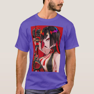 Anime Girl Samurai Waifu Japans esthetisch otaku T-shirt