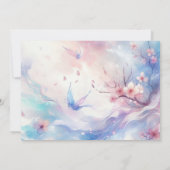 Anime Girl Schattige Japans verjaardagsuitnodiging Kaart (Achterkant)