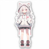 Anime Girl Series Sticker (Voorkant)