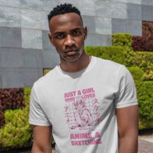 Anime Girl Sketching Quote T-shirt