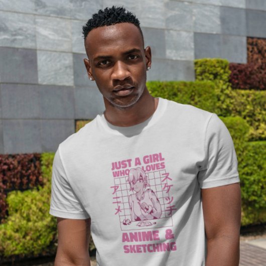 Anime Girl Sketching Quote T-shirt