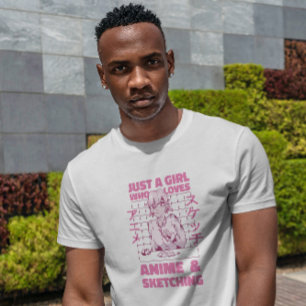 Anime Girl Sketching Quote T-shirt