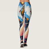 Anime Girl Space Muziek graffiti Leggings (Achterkant)