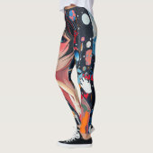 Anime Girl Space Muziek graffiti Leggings (Links)