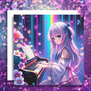 Anime Girl speelt piano