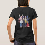 Anime Girl Squad Peace Sign T-Shirt (Achterkant)