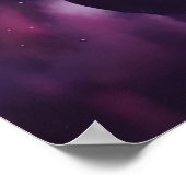 Anime girl, sterren en cloud | AI Art Poster (Hoek)