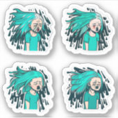 " anime girl stickers whatsapp " " sticker van het (Voorkant)