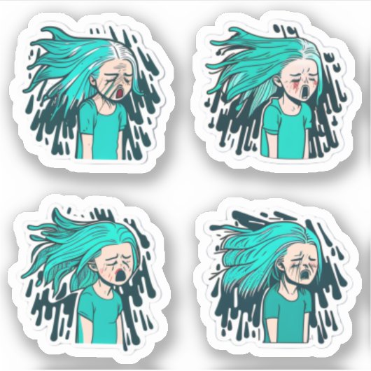 " anime girl stickers whatsapp " " sticker van het (Voorkant)