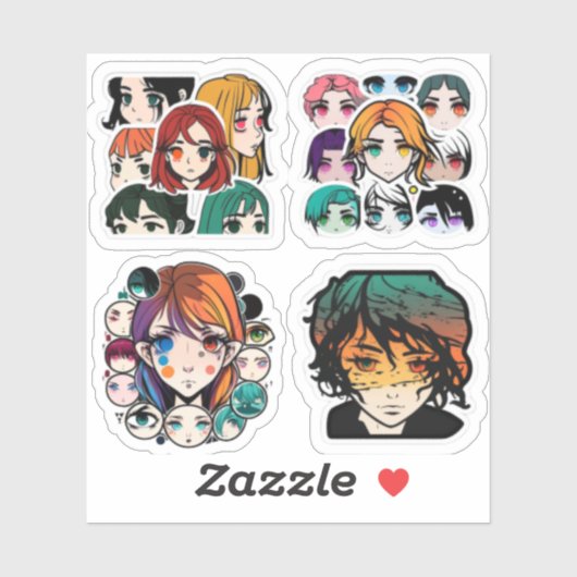 " anime girl stickers whatsapp " " sticker van het (Vel)