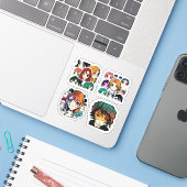 " anime girl stickers whatsapp " " sticker van het (Laptop met iPhone)