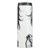 Anime Girl – Stylish Modern Character Design Thermosbeker (Achterkant)