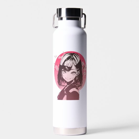 Anime Girl stylish sticker Waterfles (Voorkant)