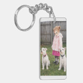 Anime Girl & Two Dogs Double-Sided Keychain (Voorkant Links)