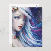 Anime Girl Vakantie Poster Briefkaart (Voorkant / Achterkant)