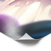 Anime Girl Violet Butterfly Wing Moon Fairy Foto Afdruk (Hoek)