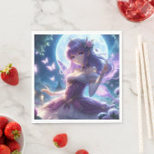 Anime Girl Violet Butterfly Wing Moon Fairy Servet (Insitu)