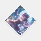 Anime Girl Violet Butterfly Wing Moon Fairy Servet (Hoek)