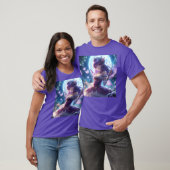 Anime Girl Violet Butterfly Wing Moon Fairy T-shirt (Unisex)