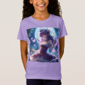 Anime Girl Violet Butterfly Wing Moon Fairy T-shirt (Voorkant)