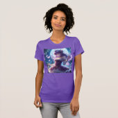 Anime Girl Violet Butterfly Wing Moon Fairy T-shirt (Voorkant volledig)