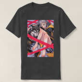 Anime Girl Waifu Wolf esthetische Japanse otaku T-shirt (Design voorkant)