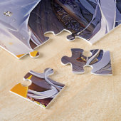 Anime Girl Warrior en Dragon Ai Art Legpuzzel (Zijkant)