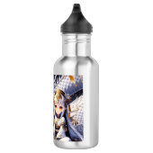 Anime Girl Warrior en Dragon Ai Art Waterfles (Rechts)