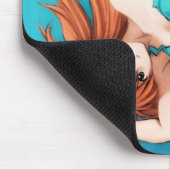 Anime Girl Waterverf Art Muismat (Hoek)