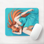 Anime Girl Waterverf Art Muismat (Met muis)