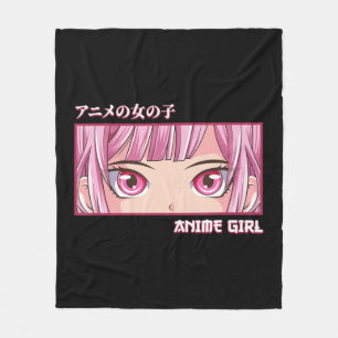 Anime Girl ziet Japans Japans kunstanimum Fleece Deken
