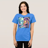 Anime Girl Zingende Maanlicht Pixie Regenboog Zeem Tri-Blend Shirt (Voorkant volledig)