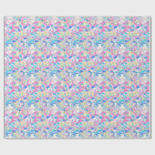 Anime Girl's Birthday Wrapping Paper Cadeaupapier (Vlak)